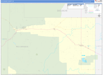 Rio Grande County Wall Map Basic Style